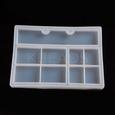 Rectangle DIY Jewelry Display Stand Storage Box Silicone Molds AJEW-WH0022-10-1