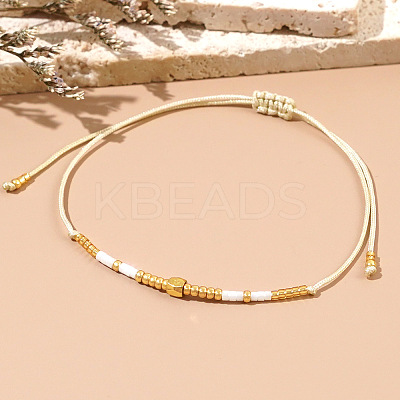 Adjustable Glass Seed Bead Braided Bracelets NY2606-1
