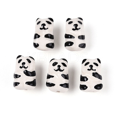 Handmade Porcelain Printed Beads PORC-T133-19-1