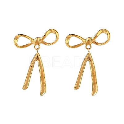304 Stainless Steel Dangle Stud Earrings EJEW-I318-02G-02-1