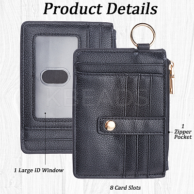 Rectangle Imitation Leather Name Card Holders AJEW-WH20011-25A-1