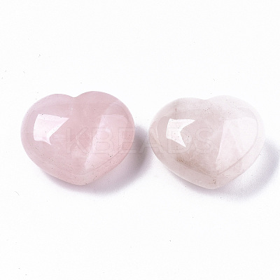 Natural Rose Quartz Heart Love Stone G-S364-062A-1