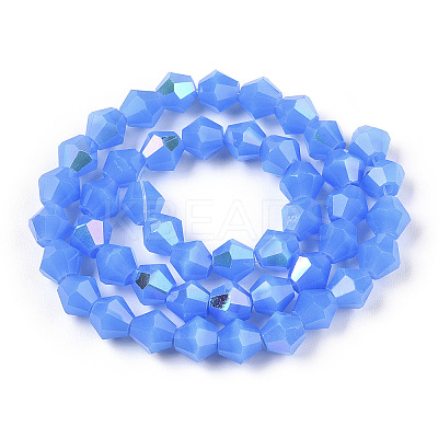Imitation Jade Electroplate Glass Beads Strands LS-EGLA-A039-J6mm-L04-1