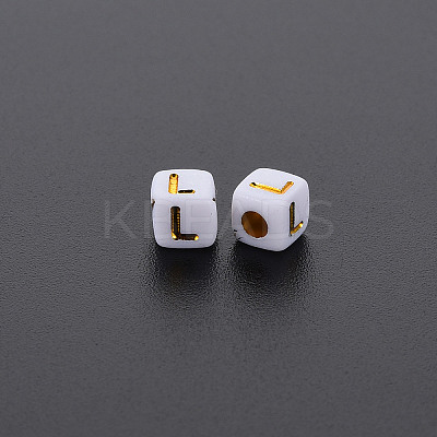 Opaque White Acrylic Beads X-MACR-Q242-010L-1