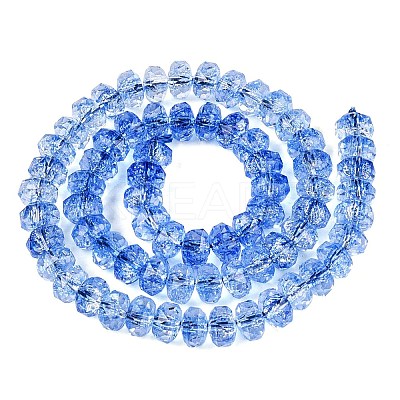 Crackle Transparent Glass Beads Strands GLAA-N068-03A-03-1
