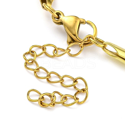 PVD Vacuum Plating 304 Stainless Steel 2-Strand Round Snake Chain Bracelets BJEW-P334-01B-G-1