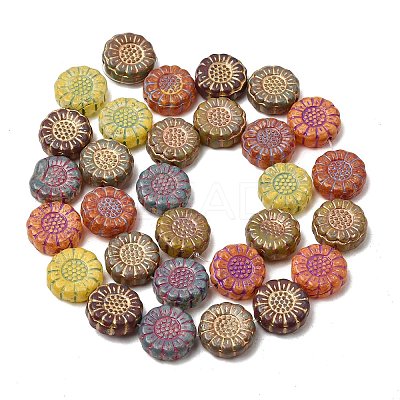 Painted Glass Beads Strands GLAA-Z021-06A-1