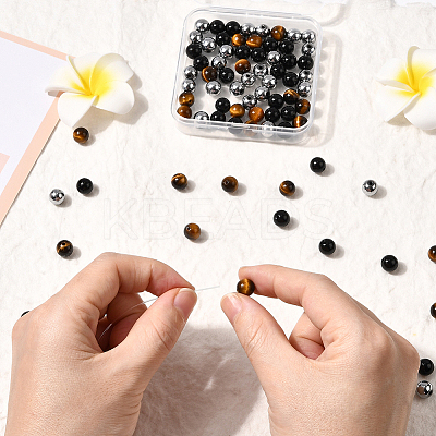 105Pcs 3 Styles Natural Tiger Eye G-PA0001-28-1