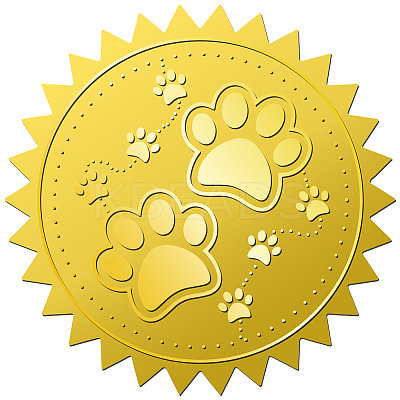 12 Sheets Self Adhesive Gold Foil Embossed Stickers DIY-WH0451-037-1