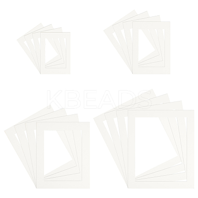 16Pcs 4 Styles Rectangle Card Paper Picture Frames DIY-AN0001-27-1