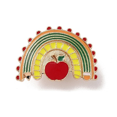 Teacher's Day Theme Rack Plating Light Gold Alloy Brooches JEWB-Z016-01KCG-19-1