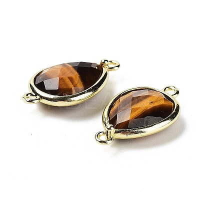 Natural Tiger Eye Links connectors G-L514-015B-1