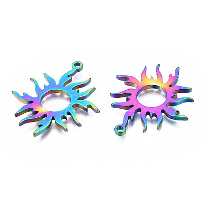Ion Plating(IP) 201 Stainless Steel Pendants STAS-N098-051M-1