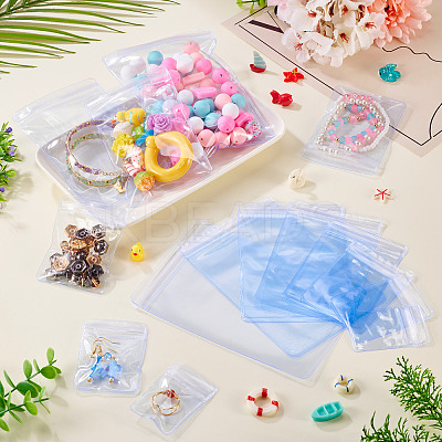 40Pcs 8 Styles Transparent PVC Anti Oxidation Resealable Bags AJEW-TA0002-40B-1