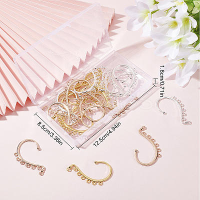 30Pcs 3 Colors Alloy Ear Cuff Findings FIND-SC0003-95-1