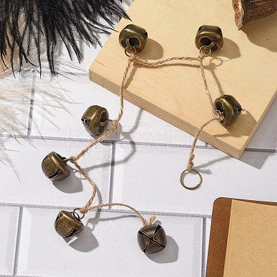 Iron Bell Pendant Decorations HJEW-JM02222-02-1
