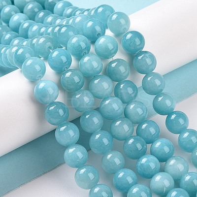 Natural Mashan Jade Round Beads Strands G-D263-4mm-XS28-1