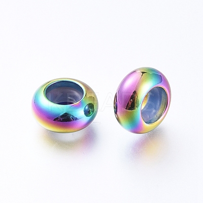 PVD Vacuum Plating 202 Stainless Steel Beads STAS-F148-9mm-07M-1