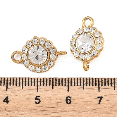 304 Stainless Steel Rhinestone Connector Charms STAS-G398-30G-07-1