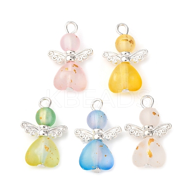 Frosted Transparent Acrylic Pendants PALLOY-JF04203-01-1
