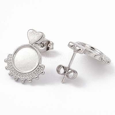 Non-Tarnish 304 Stainless Steel Stud Earring Findings EJEW-G338-02P-1