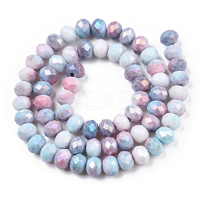 Ombre Effect Dyed Glass Beads Strands GLAA-C023-02-B06-1