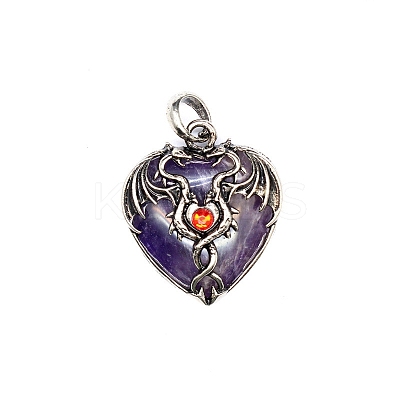 Natural Amethyst Pendants PW-WG31563-05-1