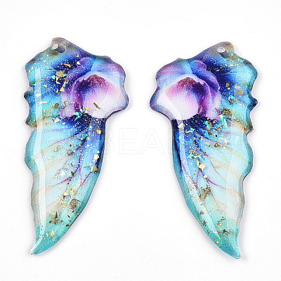 Epoxy Resin Pendants RESI-T057-28C-1