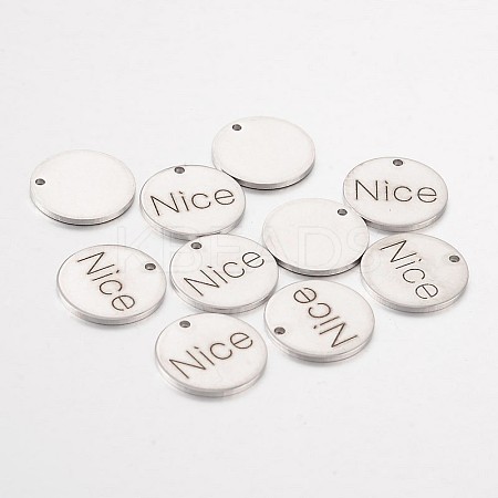 Non-Tarnish 201 Stainless Steel Pendants STAS-O078-C19-1