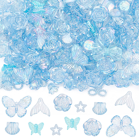 100G Resin Charms and Beads DIY Jewelry Making Findings Kit OHAR-SC0003-01C-1
