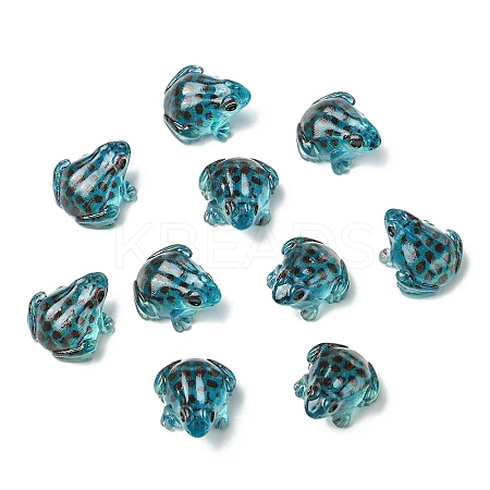 Luminous Resin Frog Micro Landscape Scene Ornaments DIY-YWC0009-03D-1