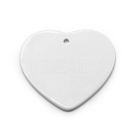 White Porcelain Blank Big Pendants LS-PORC-PW0001-101B-1