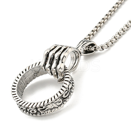 Alloy Pendant Necklace NJEW-B103-01AS-01-1