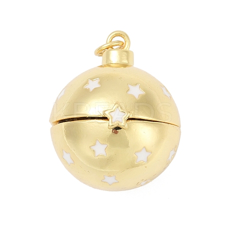 Brass Micro Pave Cubic Zirconia Locket Pendants KK-H203-13G-04-1