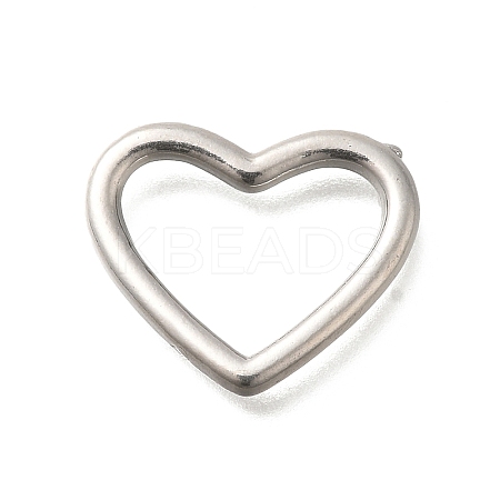 304 Stainless Steel Heart Linking Rings STAS-I321-73P-1