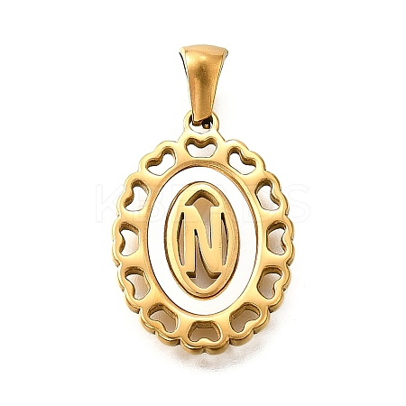 Golden 304 Stainless Steel Pendants STAS-K300-02G-N-1