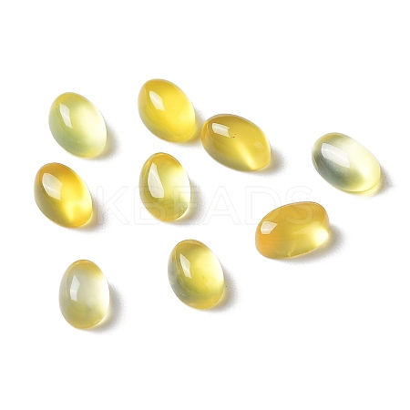 Natural Yellow Agate Cabochons G-A029-01-09-1