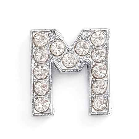 Alloy Slide Charms ALRI-WH0005-09M-P-1