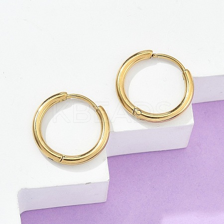 Ion Plating(IP) 304 Stainless Steel Huggie Hoop Earrings EJEW-F111A-17mm-G-1