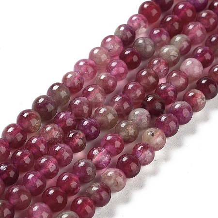Natural Jade Imitation Watermelon Tourmaline Beads Strands G-NH0006-A01-01-1-1