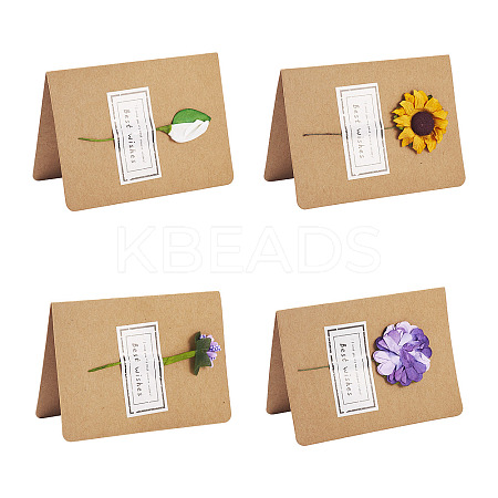 32Pcs 4 Colors Paper Cards DIY-KS0001-15-1