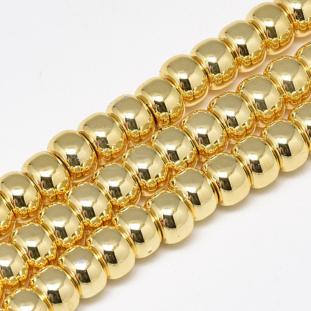 Electroplate Non-magnetic Synthetic Hematite Beads Strands LS-G-Q465-38G-1