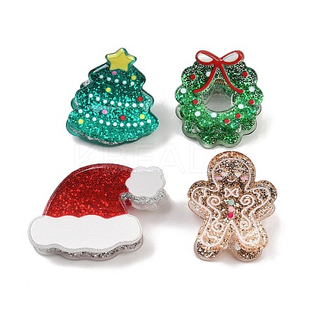 Christmas Themes Acrylic Claw Hair Clips PHAR-B091-01-1