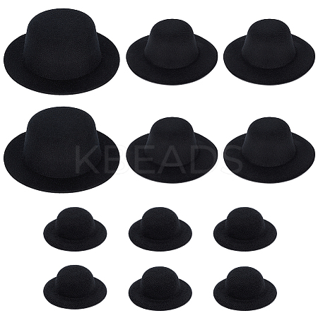 12Pcs 3 Styles EVA Cloth Mini Hat Fascinator Base AJEW-BC0007-02-1