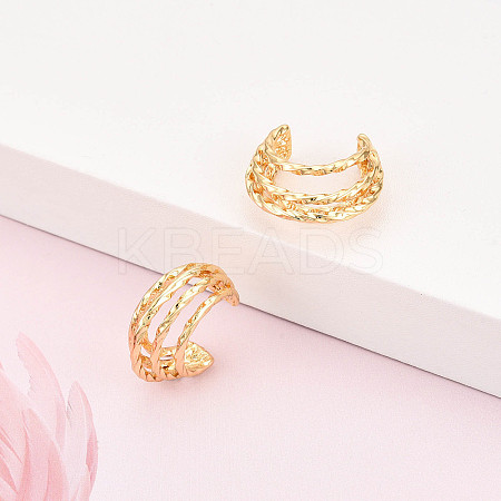 Brass Cuff Earrings KK-T074-42G-1