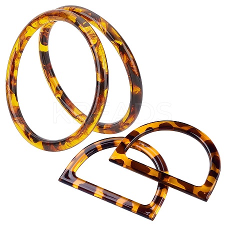 4 Pcs 2 Styles Resin Handles Replacement DIY-PH0005-12-1