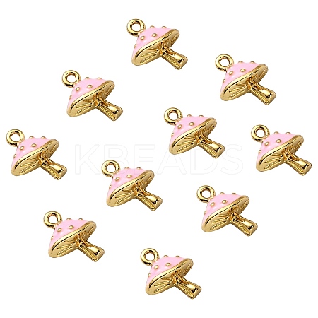 10Pcs Brass Enamel Pendants KK-SZ0005-22-1