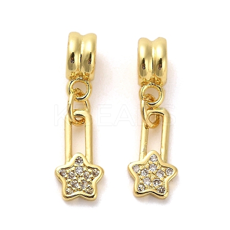 Rack Plating Brass Micro Pave Cubic Zirconia Charms KK-S398-06B-1