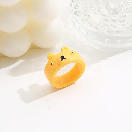 Cute Cartoon Resin Finger Rings for Women WG24438-11-1