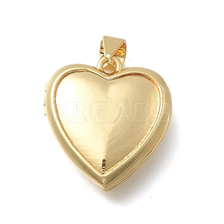 Valentine's Day Brass Heart Locket Pendants KK-D431-035H-G-1
